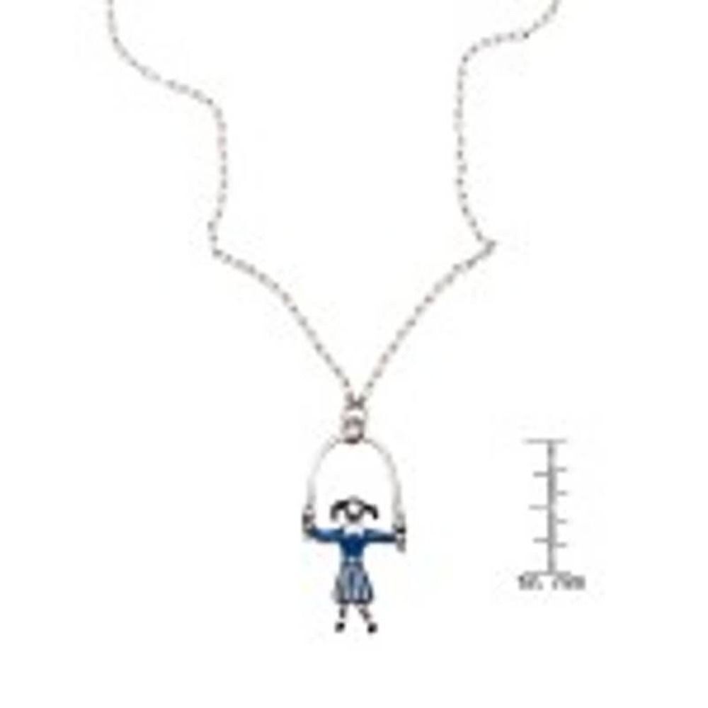 Pilgrim Silvertone Jump-rope Girl Necklace - Picture 3 of 3